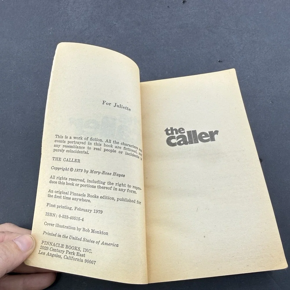The Caller by Mary-Rose Hayes (1979 Paperback) RARE HORROR Telephone Booth cover